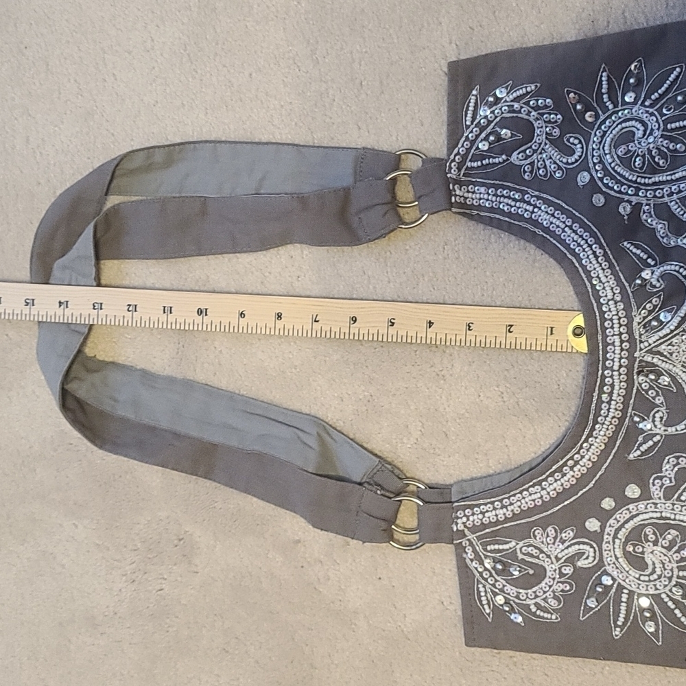 Embroidered Canvas Tote - Picture 4 of 6